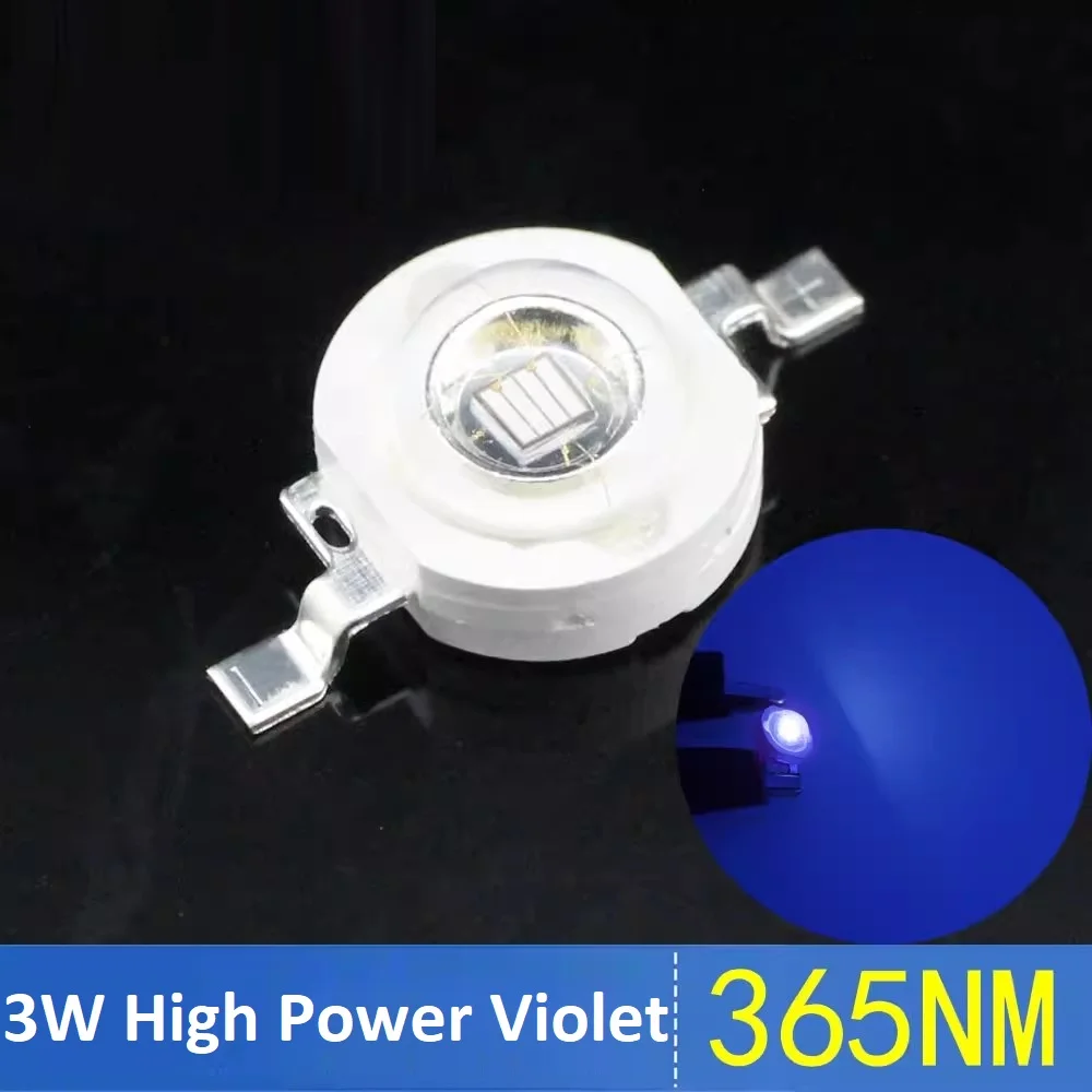 

3W High Power LED Light Violet UV 365NM 10Pcs/lot