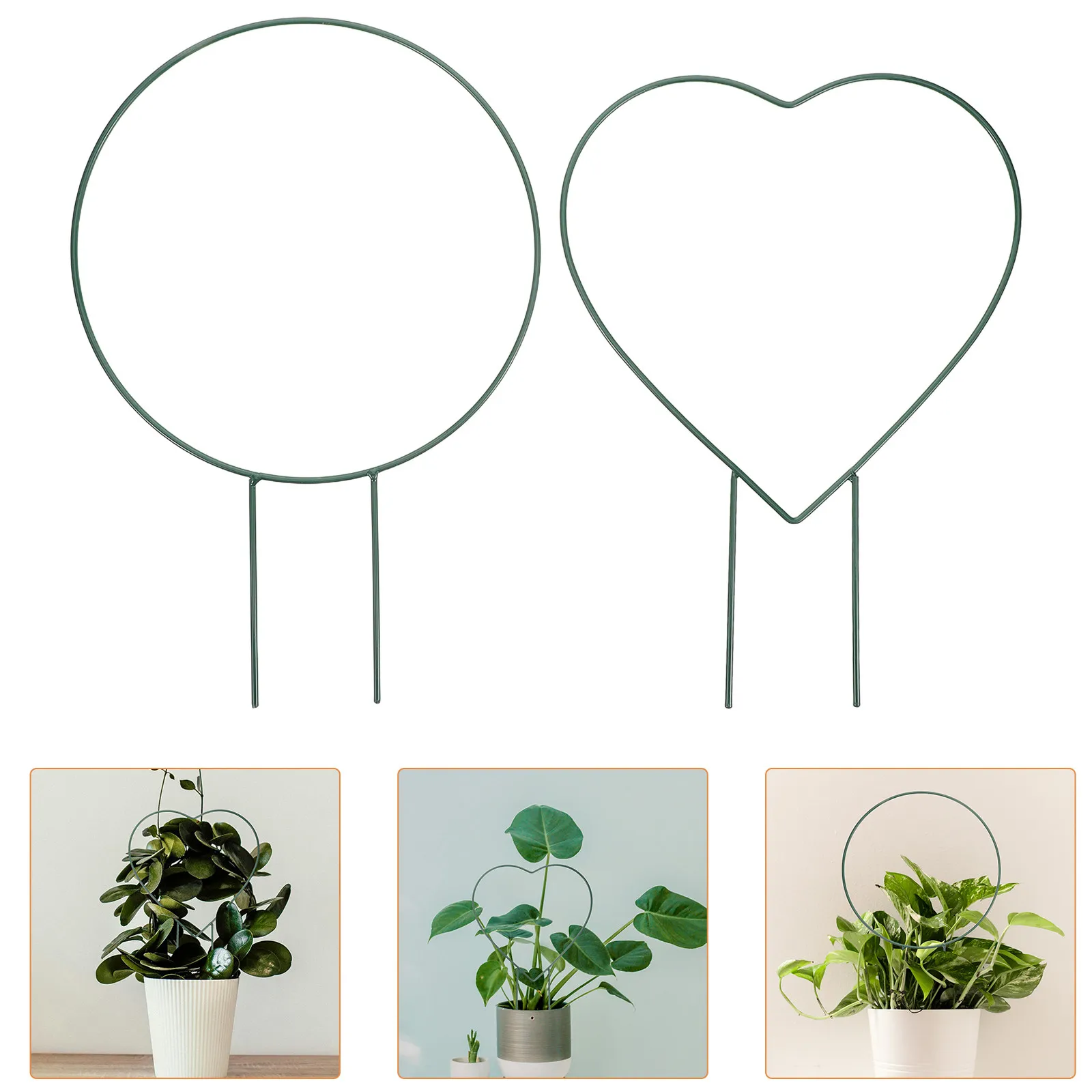 2Pcs Elegant Iron Garden Trellis for Flowers Vegetables Vines Easy Install Reusable Climbing Frame Tomato String Trellis Flower