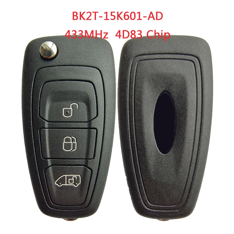 

BK2T-15K601-AD для Ford Transit, откидной ключ дистанционного управления, 3 кнопки, 433 МГц, чип 4D83 BK2T15K601AD A2C53435329
