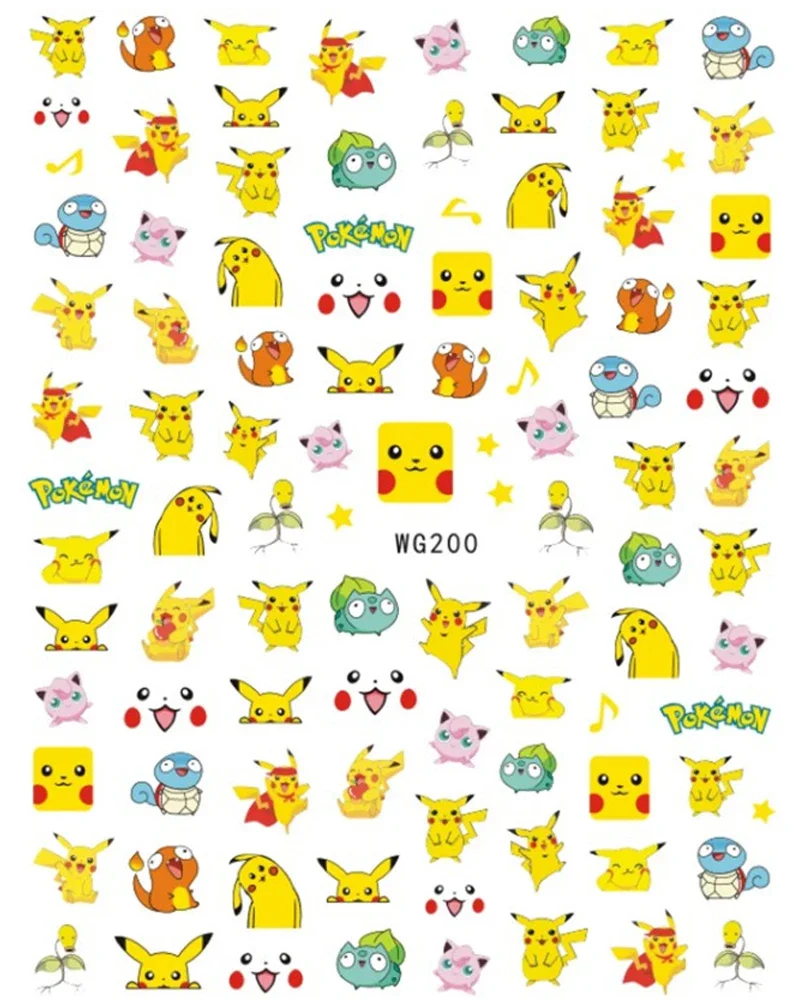 1PCS 2D Miniso Anime Pokémon Nagel Aufkleber Cartoon Simpsons Aufkleber Nagel Liefert Nagel Aufkleber Lion King Mary Katze Nagel Dekoration