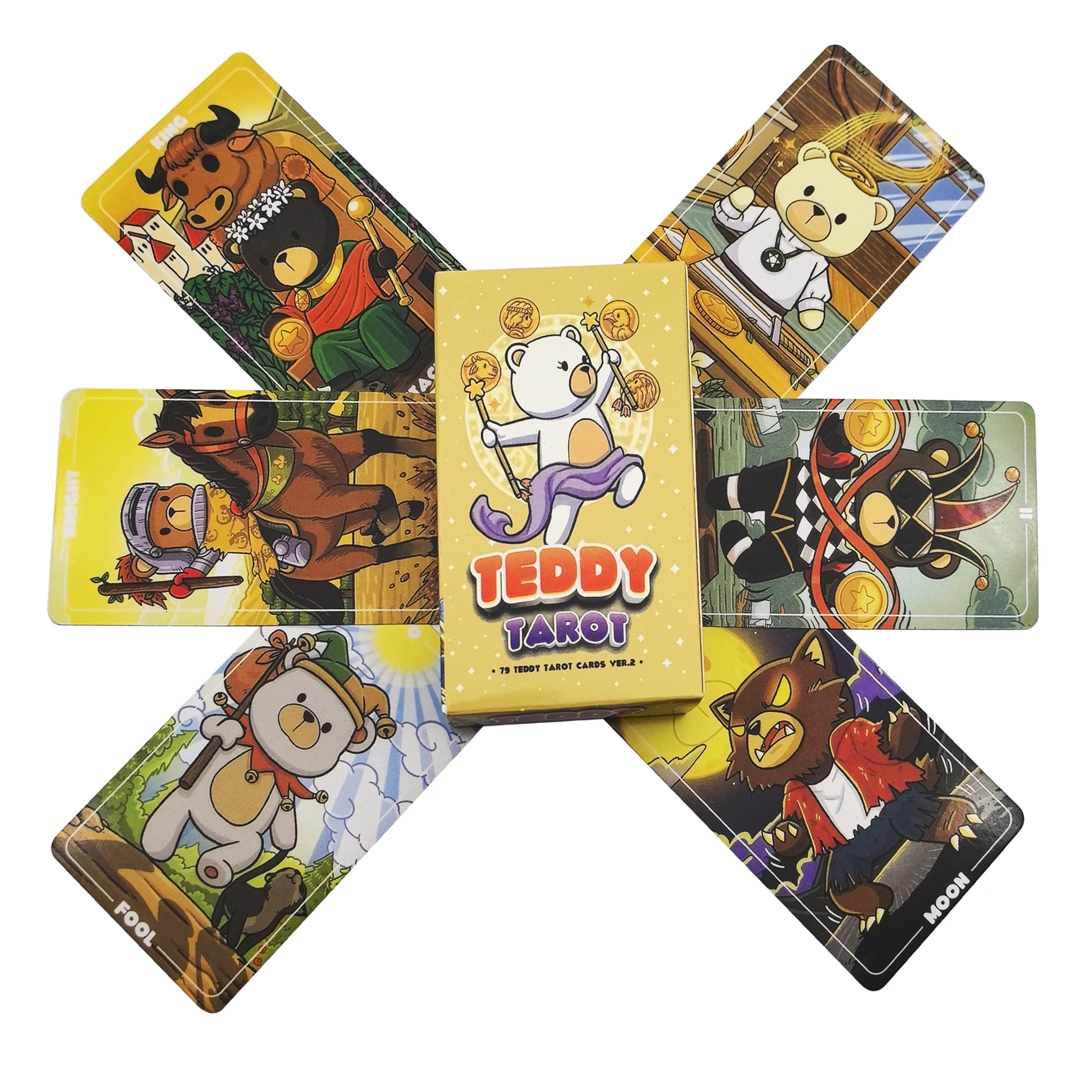 

The Cute Little Bear Tarot Cards A 79 Deck Oracle English Visions Divination Edition Borad Playing Games