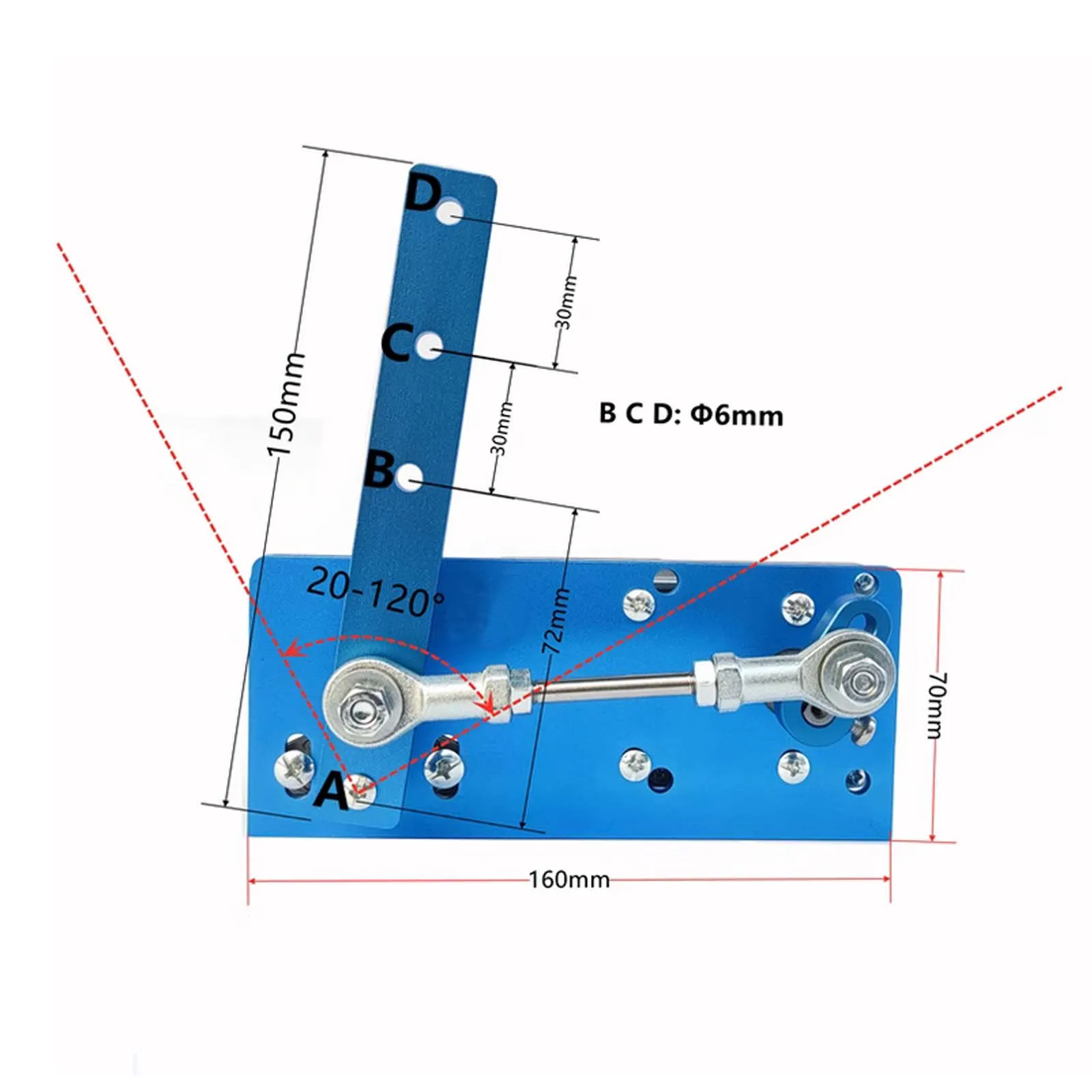 20-120° Angle Adjustable Reciprocating Swing Actuator DC 12V 24V PWM Worm Gear Motor DIY Robot Drive Arm
