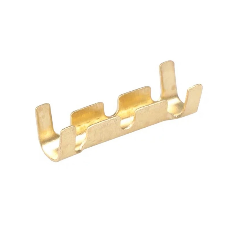 100 Pcs U-shape Copper Ring Terminals Crimp Kit Small Teeth Terminal Fascia Cold Inserts Connectors Cold Terminal