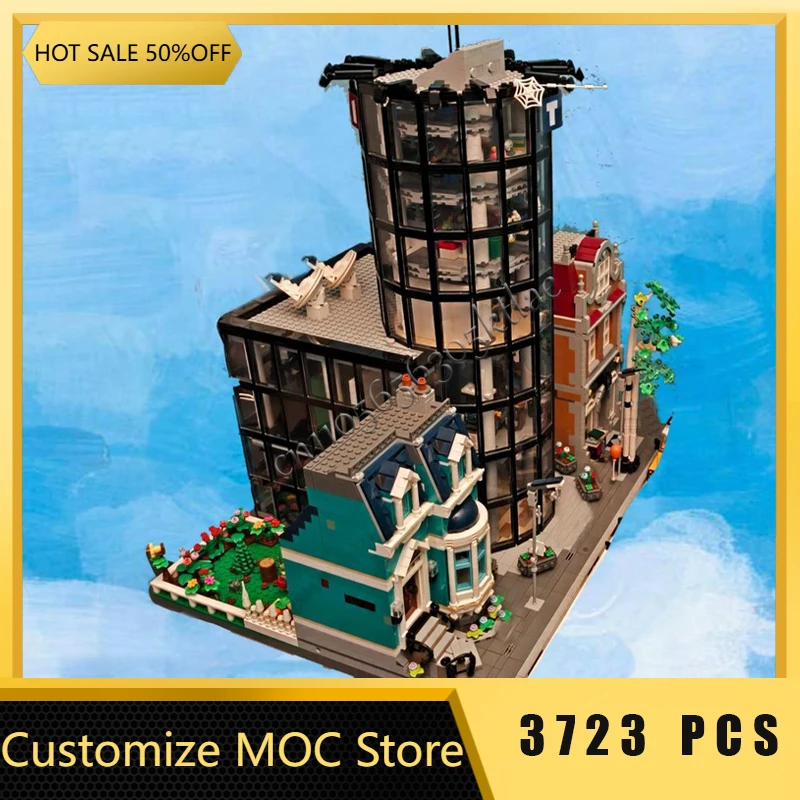 

3723 PCS MOC Creative Luxury TV Cylindrical Tower Modular Building Blocks Model Educational Assembly Toy For Boys Christmas Gift