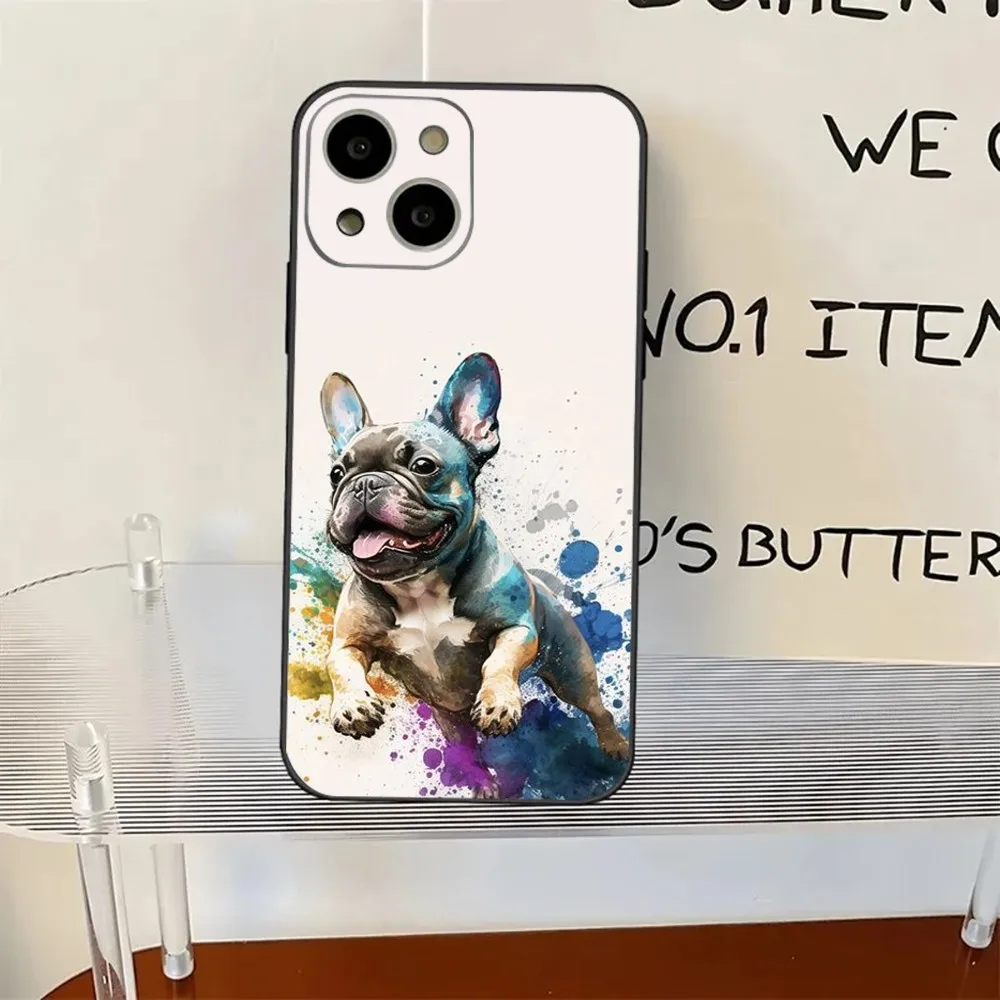 French Bulldog Dog  Phone Case For iPhone 11,12,13,14,15,XS,XR,X,Mini,Pro,Max,Plus Shell