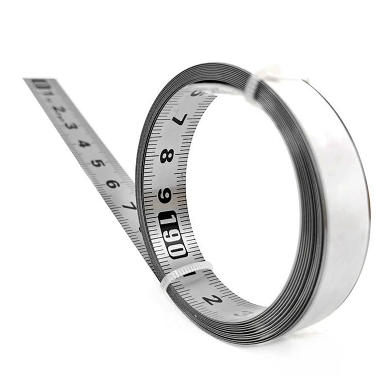 B62B Stainless Steel Adhesive Scale Precision Woodworking Guide Rail Self-Adhesive Tape Measure Metal Ruler A-100cm