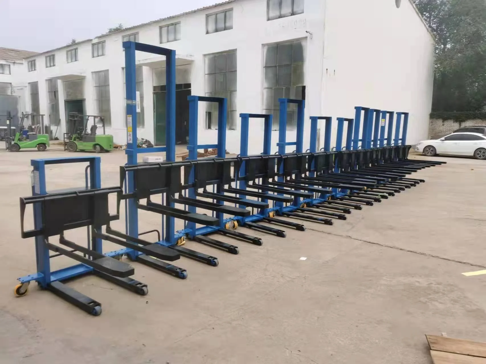 1T 500kg Self Loading/unloading Stacker Portable Electric Pallet Lift Stackers