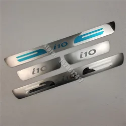 For Hyundai I10 2013-2020 Stainless Steel Sticker Car Door Accessories Threshold Protection Car Door Sill Scuff Plates Styling