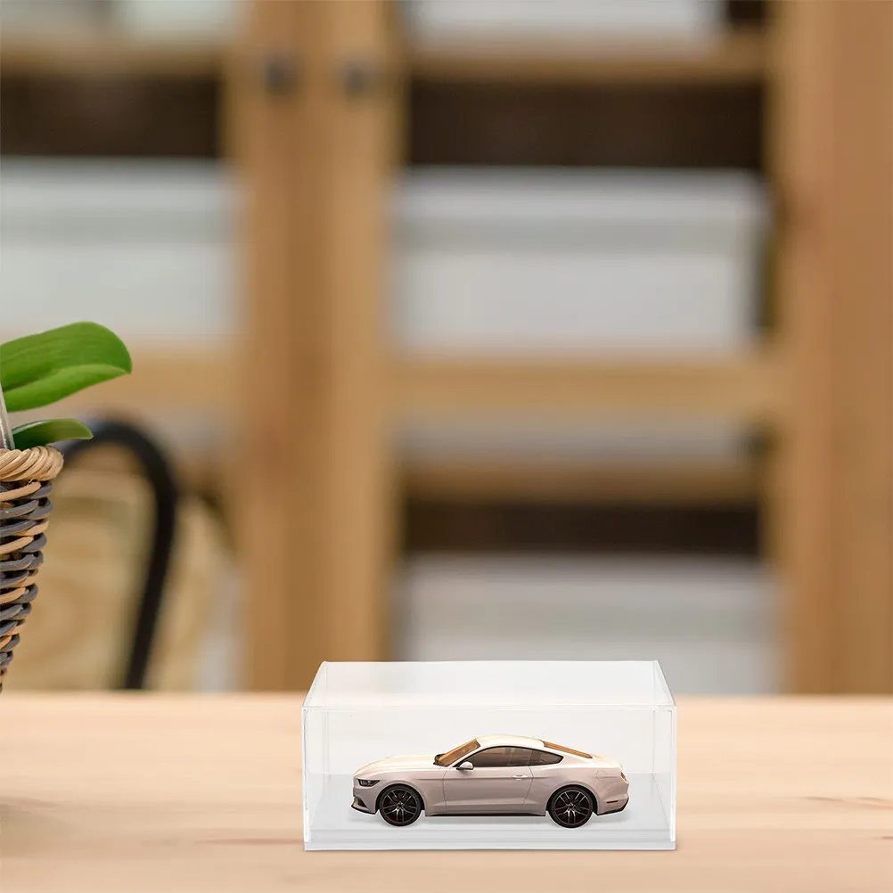 4Pcs Car Display Case Clear Plastic Showcase Protective Storage Cover Compact Display Box for 1:64 Scale Cars view 3