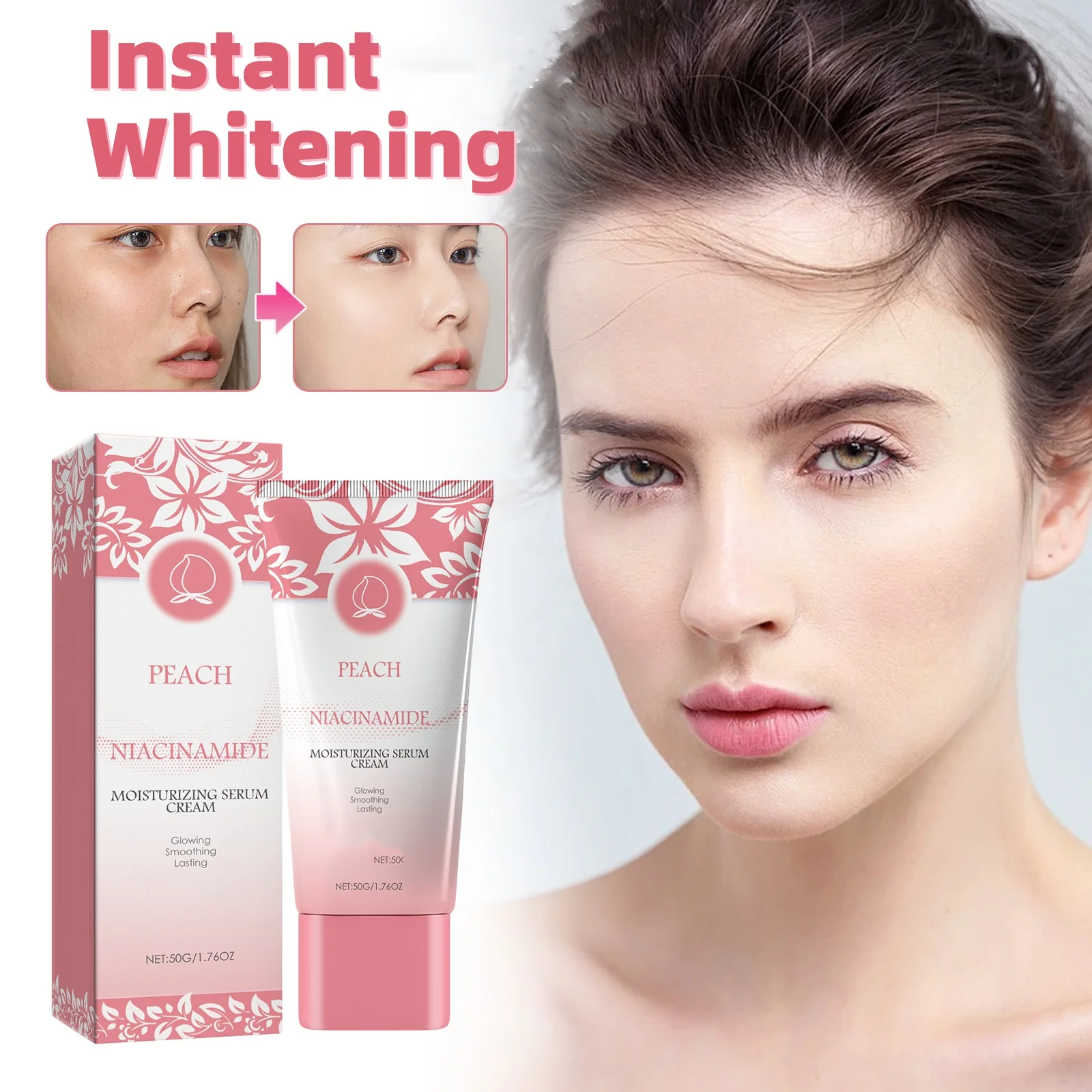 

Niacinamide Powerful Brightening Cream Body Dark Skin Quickly Lightening Emulsion Women Facial Brighten Cream Korean Skin Care