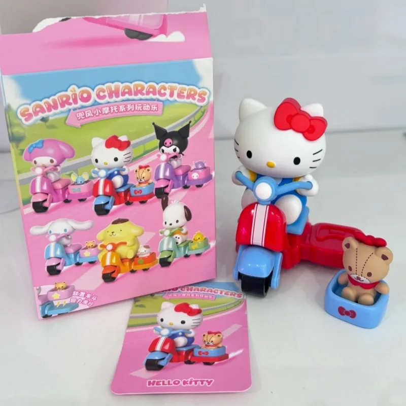 

В наличии, натуральная маленькая мотоциклетная серия Sanrio Riding, слепая коробка Hello Kitty Kuromi, орнамент, загадочная коробка, игрушка-сюрприз, подарки