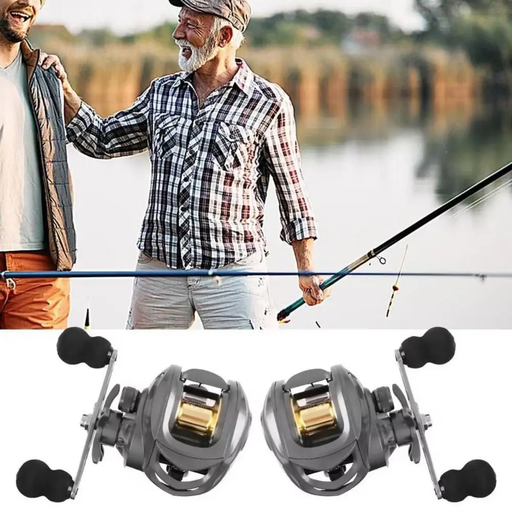 

Double Rocker Arm Fishing Metal Spool Comfortable Grip No Gap Lure Fishing Line Wheel Metal Line Cup 7.2:1 Gear Ratio