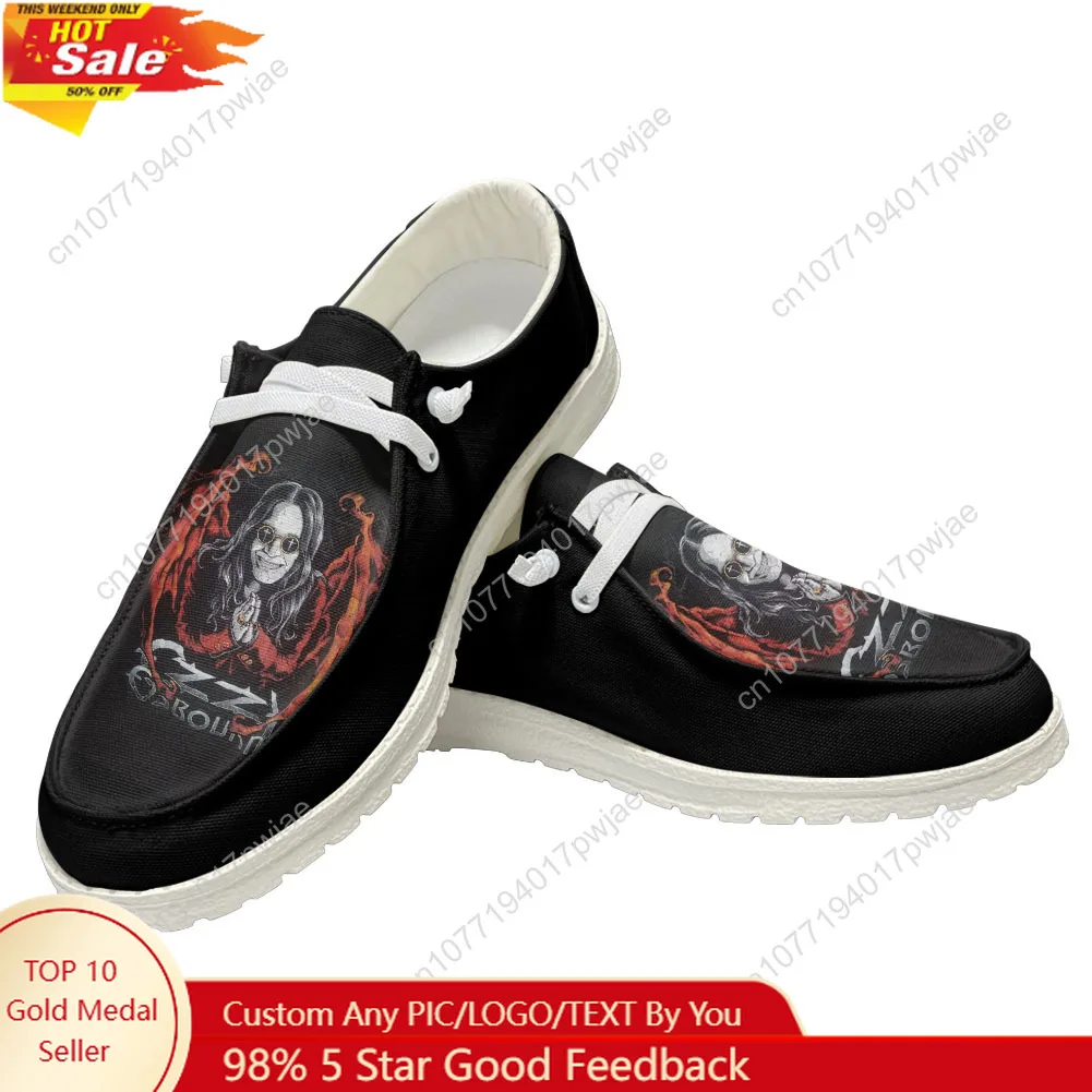 

Ozzy Osbourne Rock Band Flat Shoes Mens Womens Casual Shoes Breathable Outdoor Lightweight Footwear Hiking Custom Shoe
