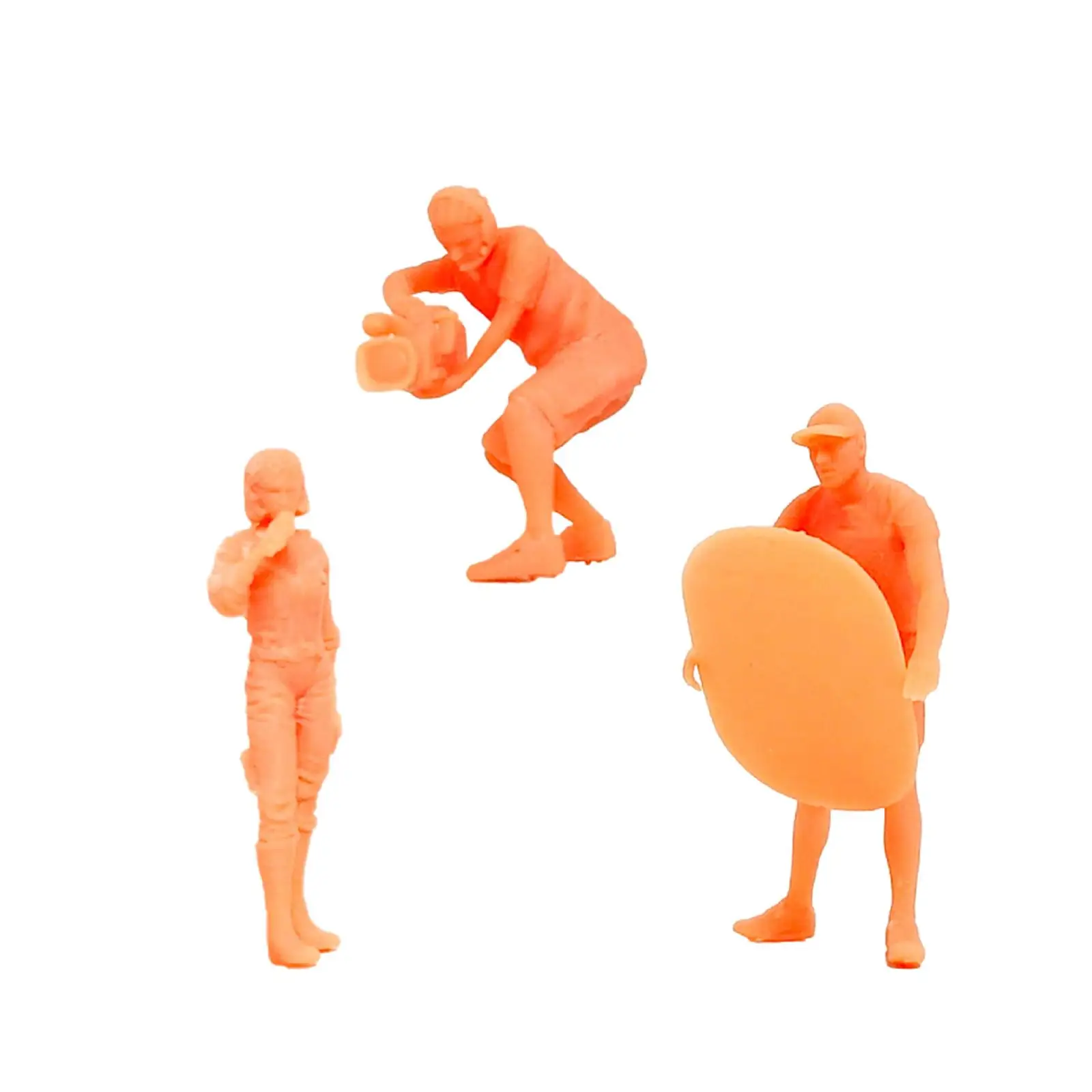 ฟิกเกอร์เรซิ่นขนาด 1/64 งานแฮนด์เมด โมเดลของเล่นจิ๋ว แอคชั่นฟิกเกอร์ สำหรับตกแต่งฉากทรายและโมเดลรถไฟ