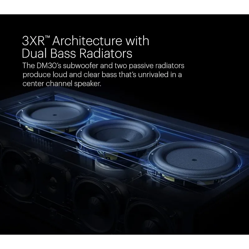 مكبر صوت Dymension DM30 ذو قناة مركزية رائدة، مجموعة 5 محركات - (4) مكبر صوت متوسط المدى مقاس 4 بوصات و(1) مكبر صوت مقاس 1 بوصة، #4