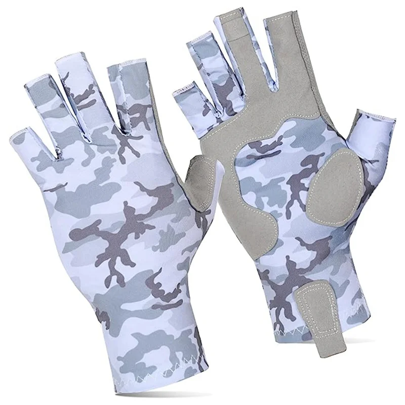 قفازات صيد جديدة بتصميم سيليكون مضاد للانزلاق - قفازات صيد مريحة ومسامية مع حماية مشمسة، رمادي #4