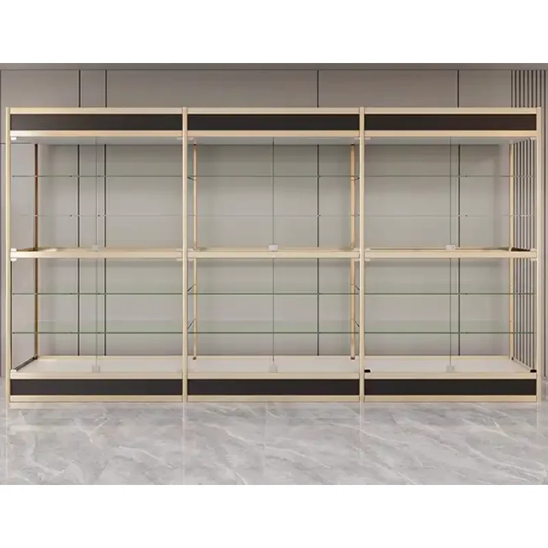 custom.Cheap Price Retail Store Show Cases Display Multiple Application Vitrine Wall Cabinet Full Glass Jewelry Showcase