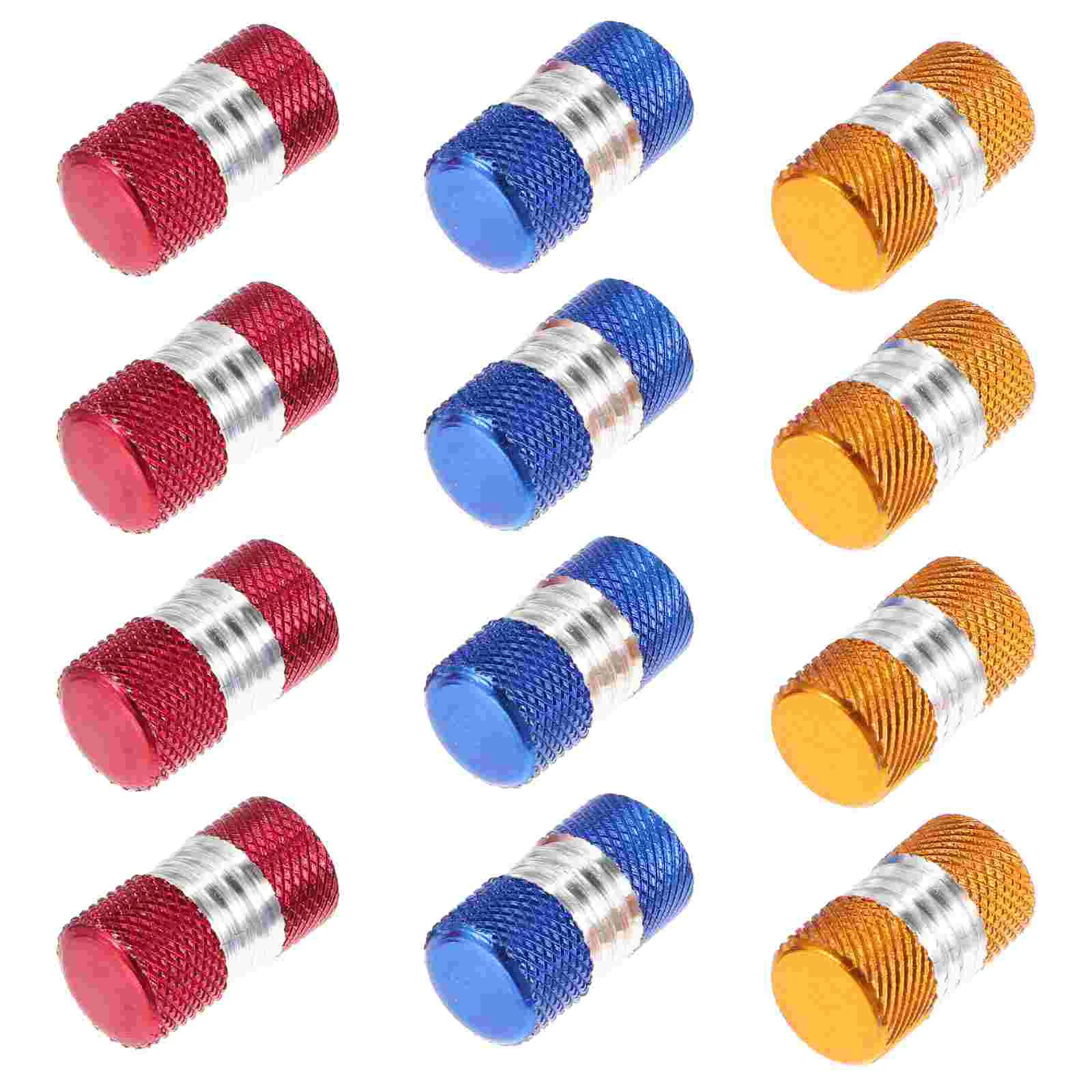 

12 Pcs Tuyere Wheel Tire Valve Car Tires Accessories Aluminum Alloy Motorbike Stem Caps