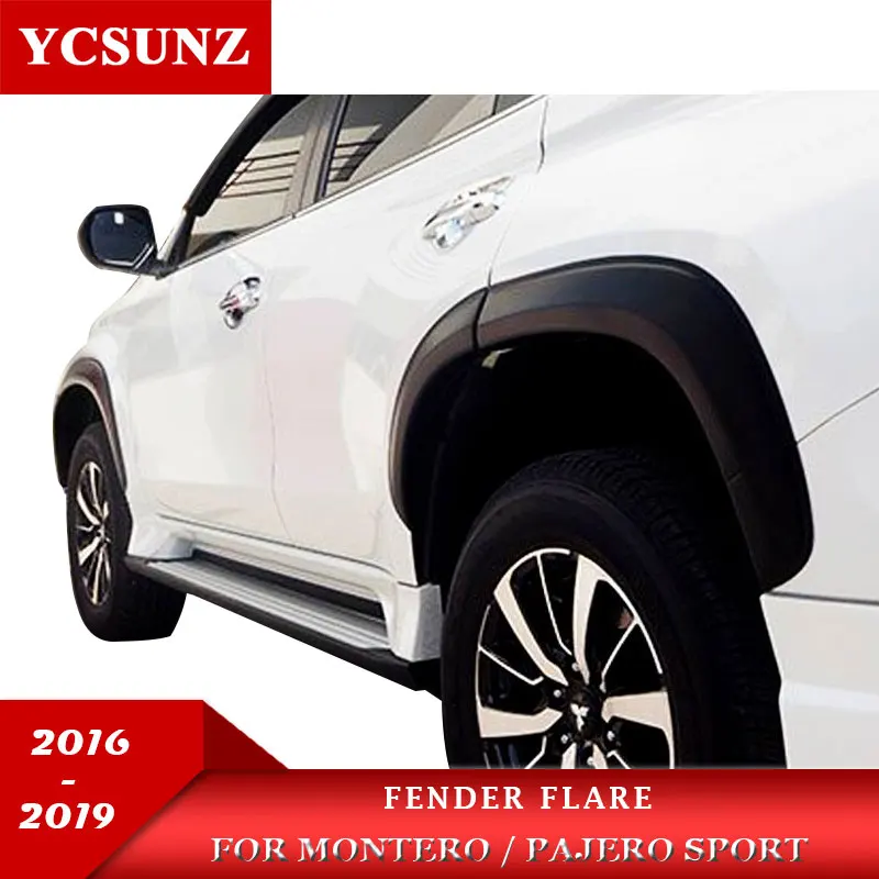 3 inch Wheel Arch Mudguards For Mitsubishi Pajero Sport 2016 2017 2018 2019 Fender Flares For Mitsubishi Montero Sport 2016-2019