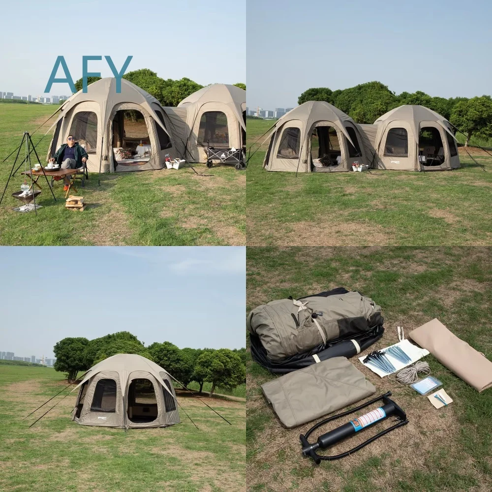 Large Inflatable Air Tent for Outdoor Camping Waterproof Portable Pop Up Tent for Backpacking Hiking Festival Travel