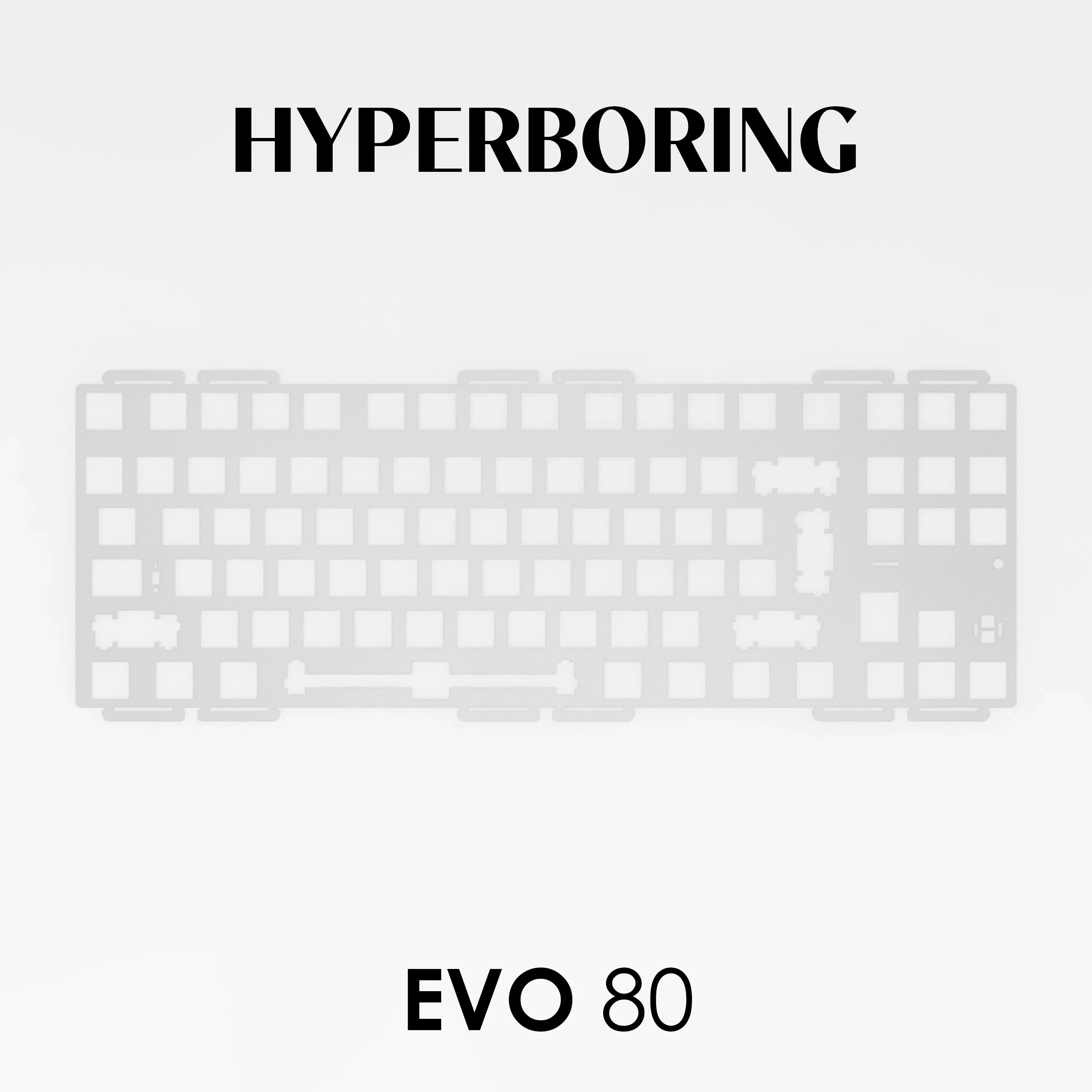 Evoworks EVO80 Tastaturplatte Benutzerdefinierte PP PC FR4 Aluminium Kupfer Positionierungsplatte DIY mechanische Tastatur PCB Spielzubehör