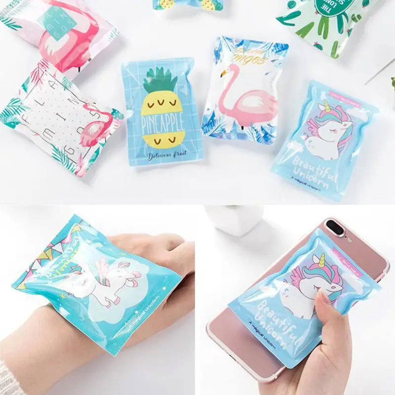 M6CC Creative Cartoon Portable Mini Reusable Ice Pack Cold Gel Insulated Cooler Bag