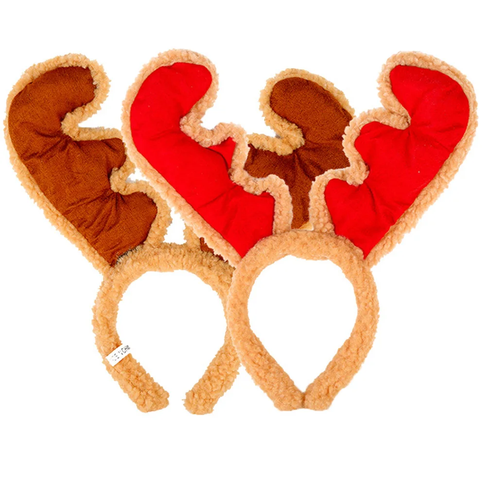 

Lamb Hairband Suedette Christmas Headbands Brown Antlers Elk Stretchy Durable Cosplay Prop Masquerade Party Accessories