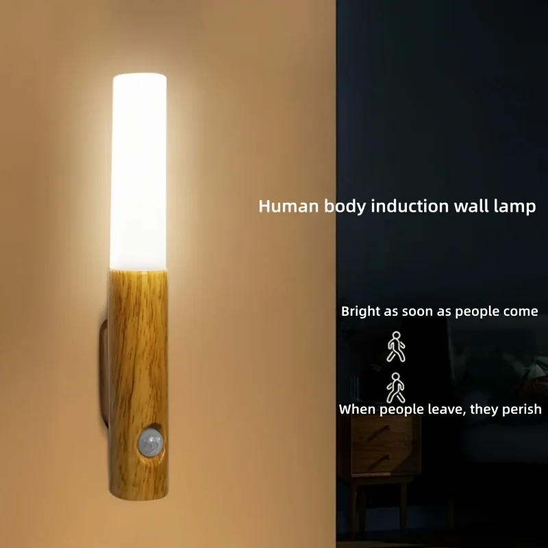 

1/2/4 шт. современный минималистичный дизайн, настенные светильники со светодиодным датчиком, портативные и настенные, с тремя типами переключения света