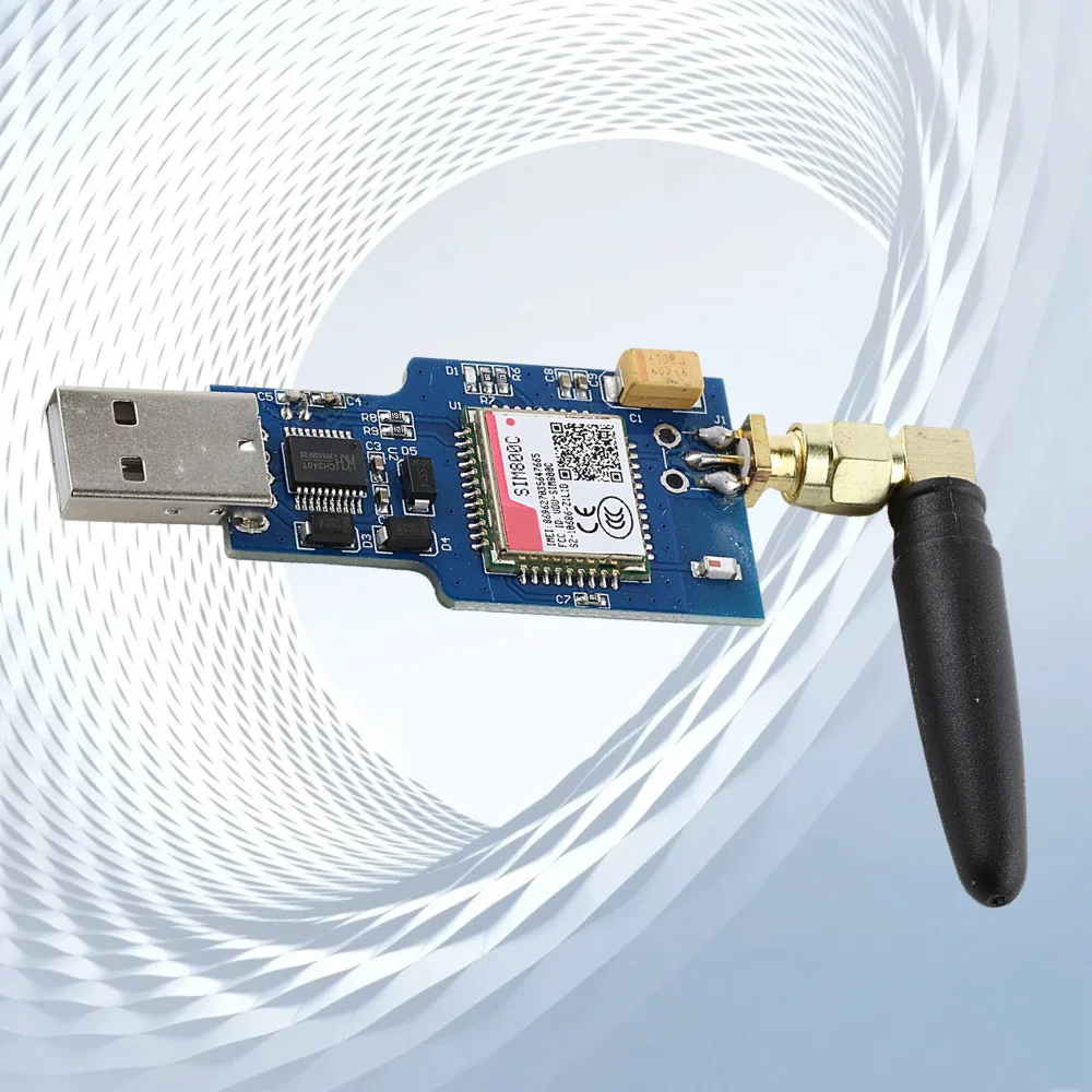 USB to GSM Serial Port SIM800C Module CH340T Quad Band GPRS SIM 2.4G BT Data Transmission PC Control Modules USB to Serial Chip