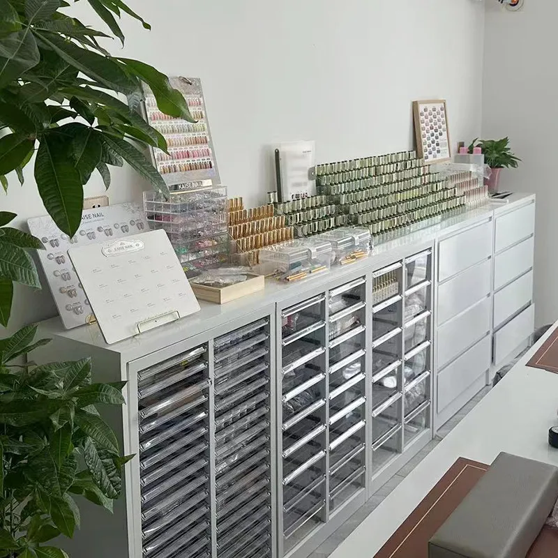 Multifunctional paint showcase floor storage beauty storage nail polish floor cabinet