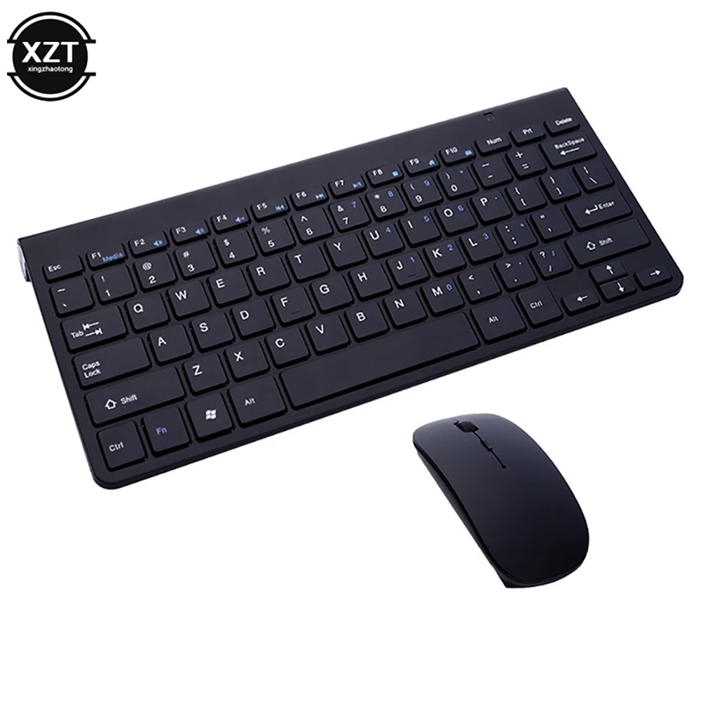 Kit de combinação de teclado sem fio portátil e mouse, mini teclado para laptops e desktops, 2,4 GHz, alcance de 10m