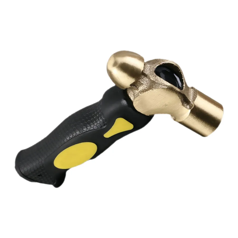 

Brass Hammer Copper Round Head Double-Face Hammer Metal Stamping Tool for Jewelry Flattening