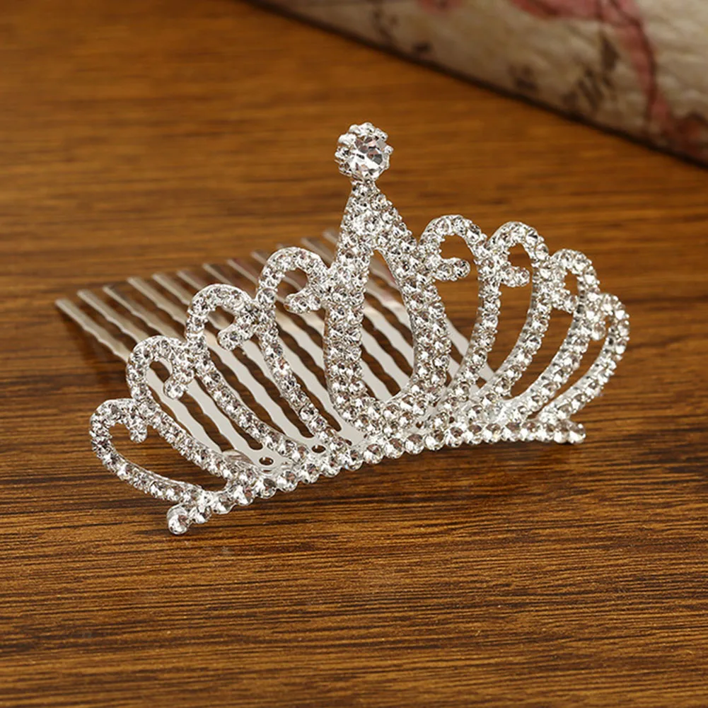 Crown Headdress Children\'s Birthday Gift Korean Version Of The Princess Performance Comb Hair Accessories Hairpin Bridal Tiara