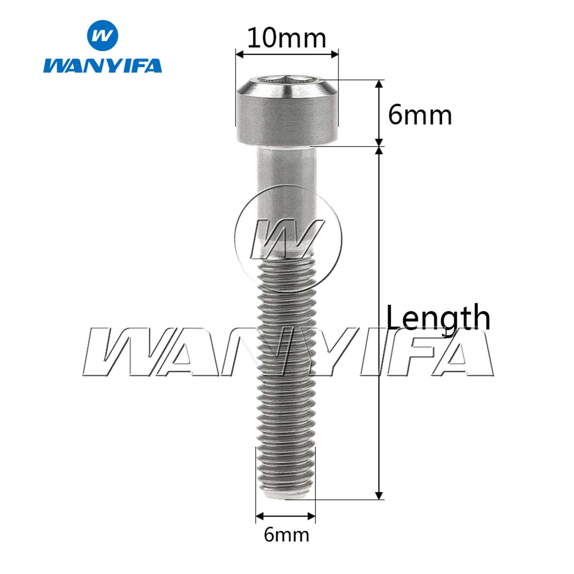 Wanyifa Titanium Bolts M6x20/35mm Hexagon Socket Head Screws Bicycle Motorcycle Accessories 10/15pcs