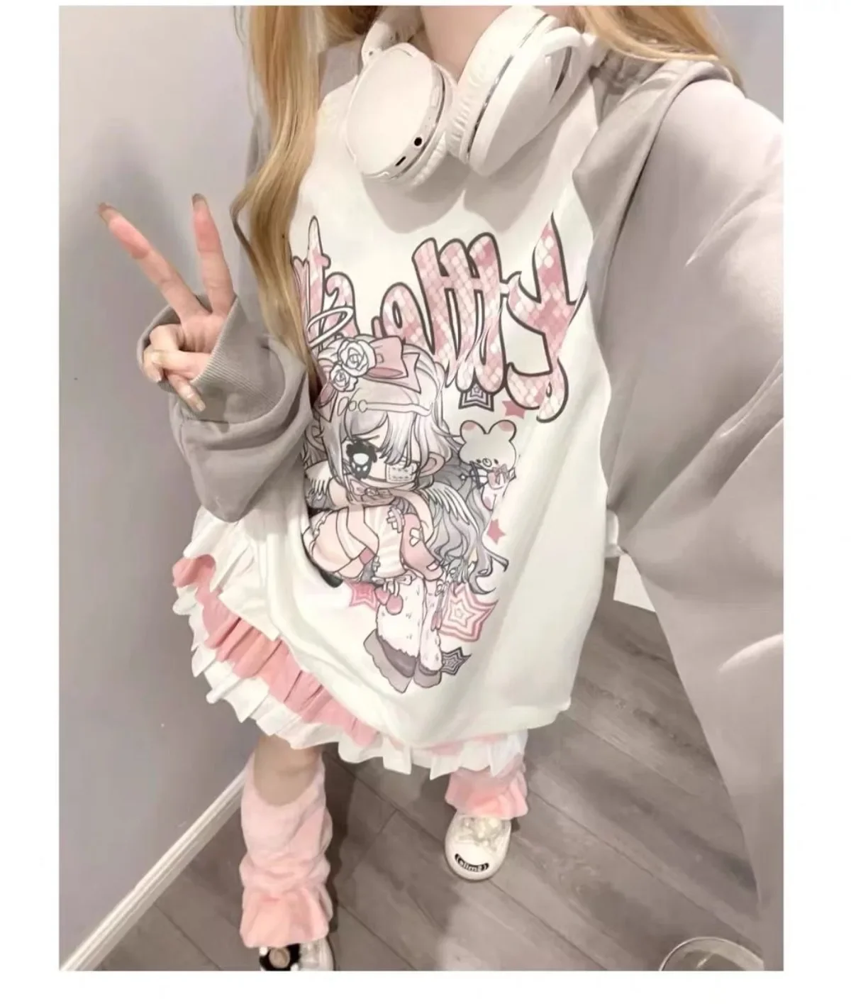 

Популярная женская футболка в стиле ретро с милым рисунком и принтом, повседневный топ, футболка с длинными рукавами, универсальная, удобная, модный стиль