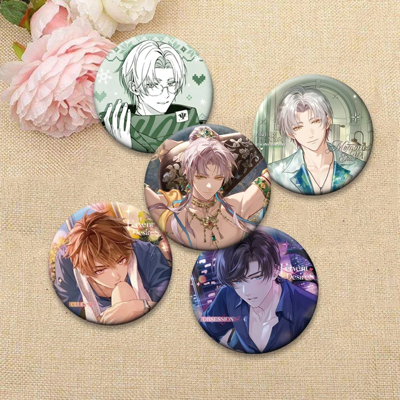 Anime Tears of Themis Brooches Cartoon Pin Luke Pearce,Artem Wing,Vyn Richter,Marius Von Hagen Badge Bag Accessorie Jewelry Gift