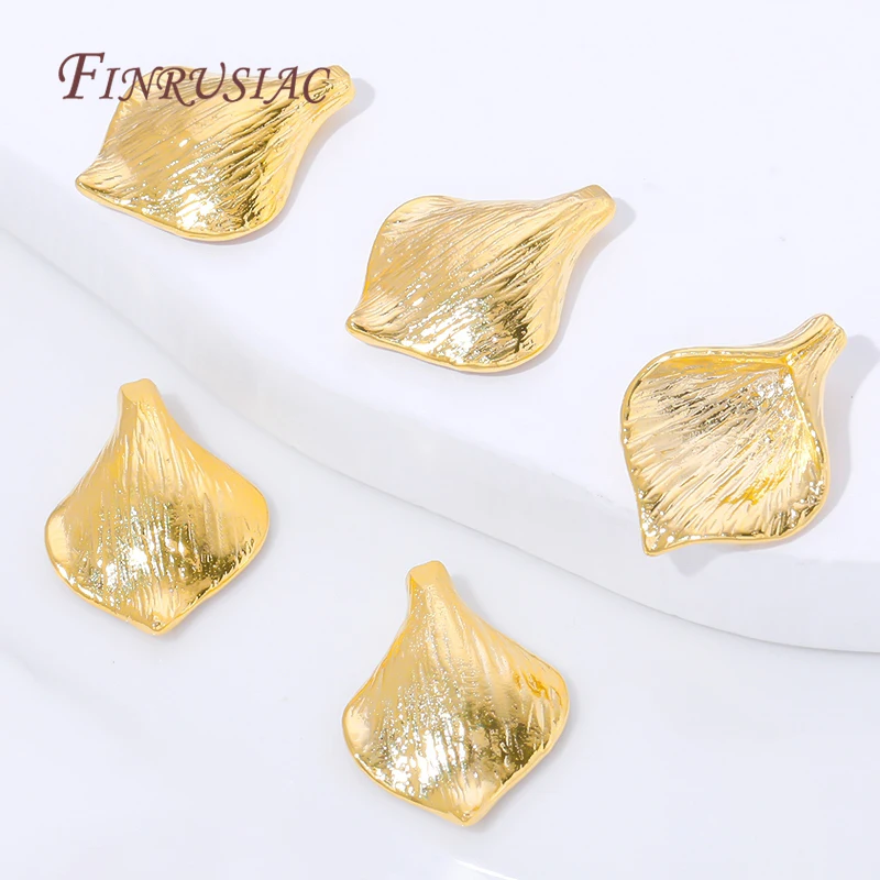 18K Gold Plated Calla Lily Bead Caps Single Flower Petal End Caps For Jewelry Making DIY Bracelet Necklace Findings