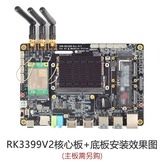 SOM-RK3399V2 Core Board, 4GB Memory 16GB Flash Memory HDMI-compatible IN Dual MIPI Dual Band WiFi