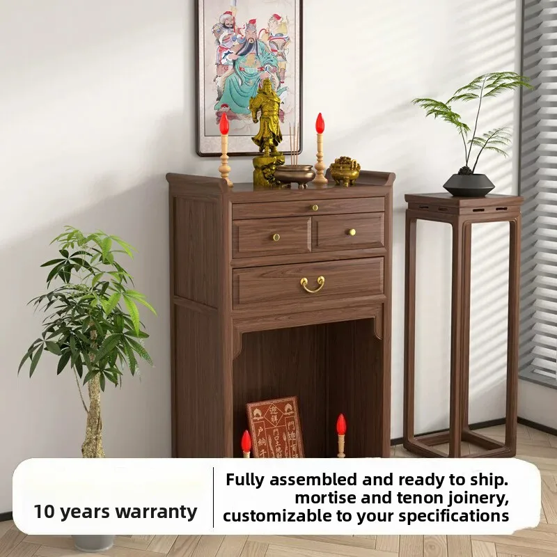 fg-a  new Chinese incense case household casket earth lord gongtai table god of wealth offering table dual-purpose cabinet
