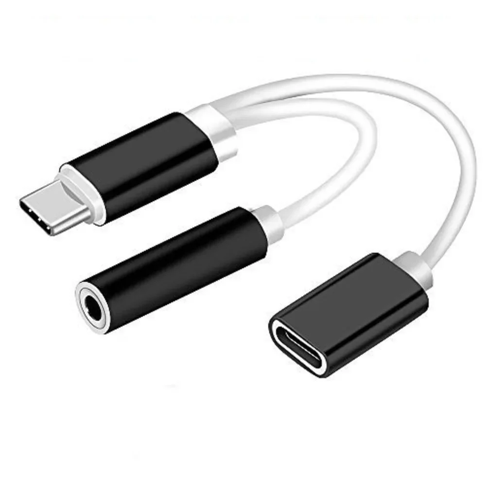 

Адаптер для наушников 2 в 1 типа C на 3,5 Аудио типа c на разъем 3 мм AUX Usb C