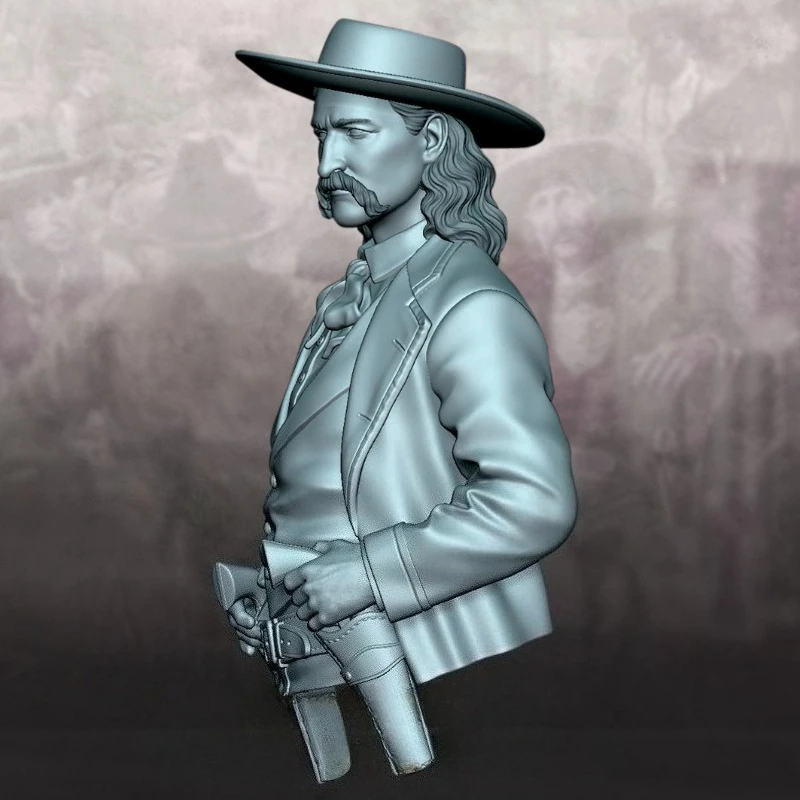 1/10 Schaal Gegoten Hars Buste Model Kit Wild West Cowboy Man Standbeeld Ongemonteerd en Ongeverfd