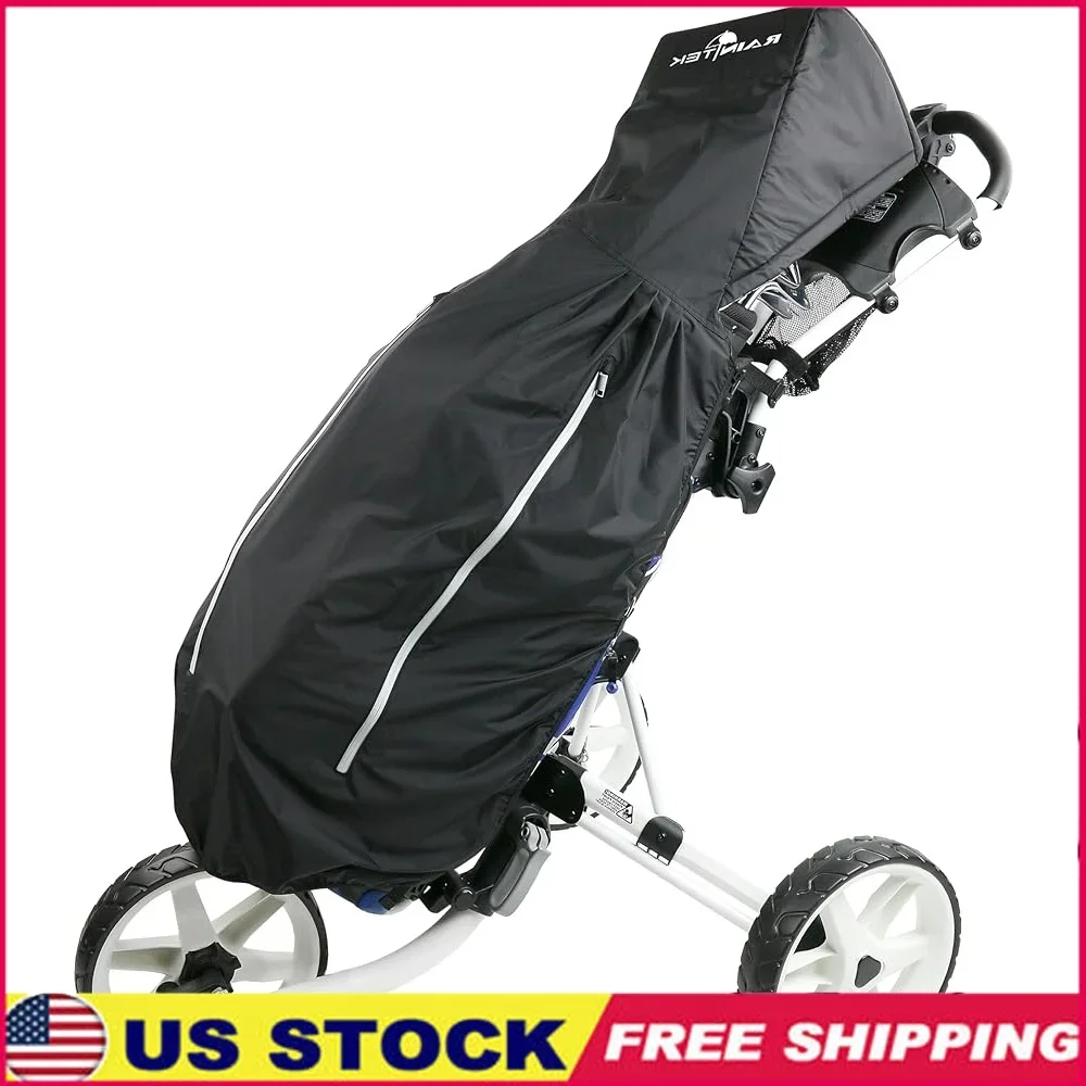

Waterproof Golf Bag Cover Push Carts Rain Protection with Easy Access Hood and Wind Strap Golf Accessories Gear Pocket
