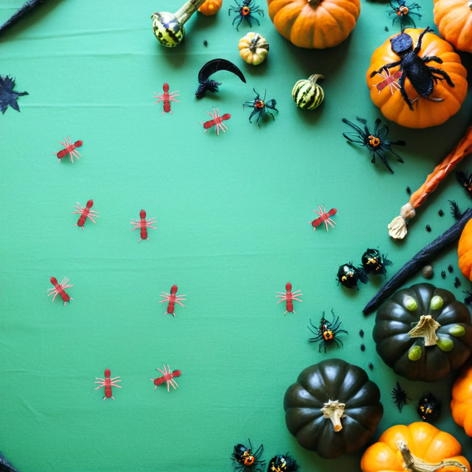 50Pcs Simulation Ants Plastic Brown Realistic Halloween Funny Prank Joke Decoration April Fools Simulation Ants