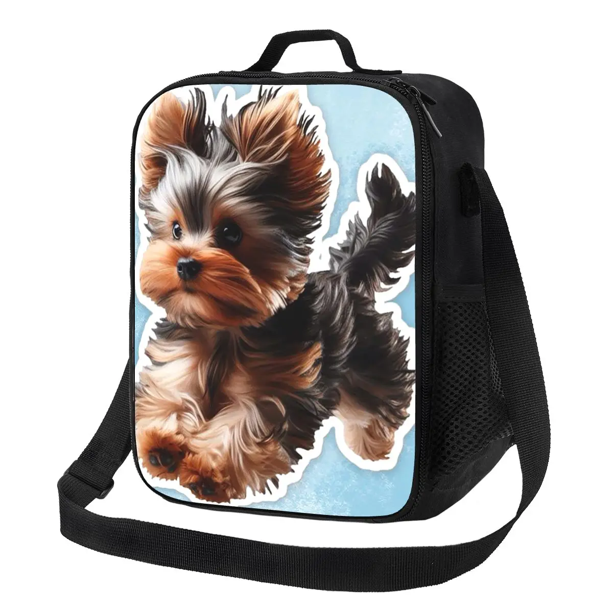 

Йоркширский терьер, изолированная сумка для обеда с рисунком собаки для женщин, коробки для хранения еды для пикника, герметичный контейнер-холодильник, ланч-бокс, сумка
