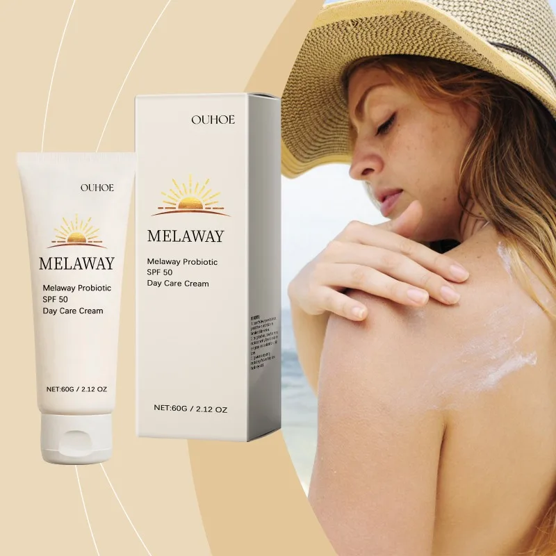 60g Melaway Probiotic SPF50 Crema per la cura del giorno Crema solare sbiancante Anti-età Idratante a lunga durata Protezione solare per la pelle