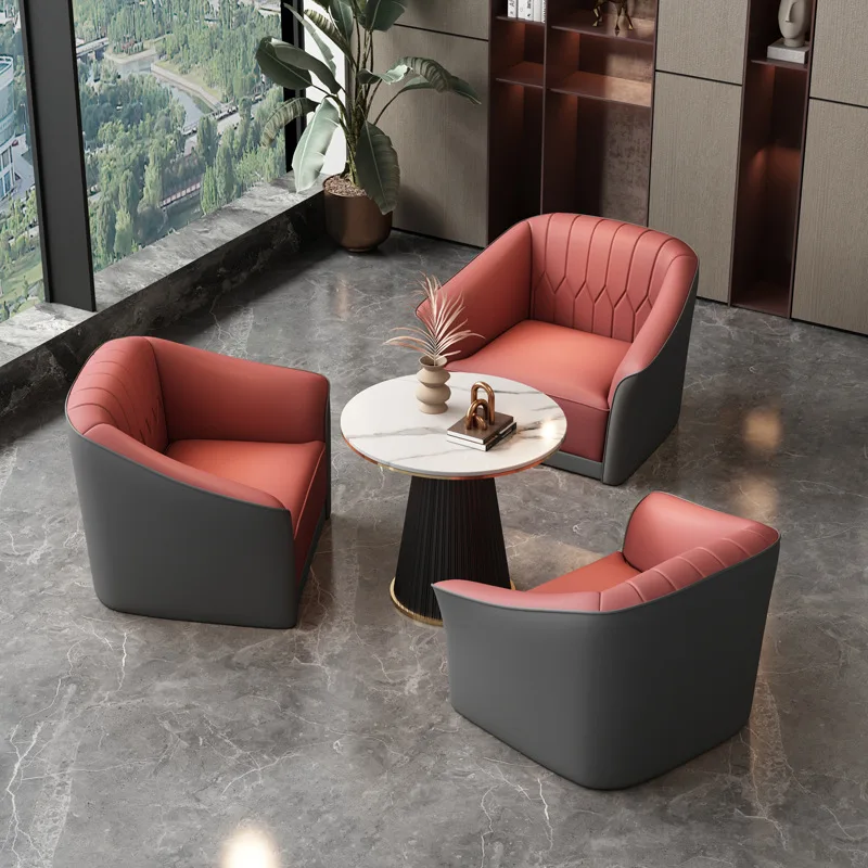 Light luxury hotel lobby sofa chair business rest area reception card sales office meeting guests to negotiate table and chair