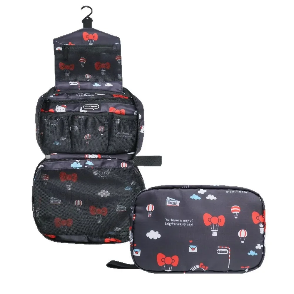 حقيبة غسيل جديدة حقيبة مستحضرات التجميل مرحبا كيتي لطيف أضعاف المحمولة حقيبة مستحضرات تجميل حقائب للمرأة سعة كبيرة التخزين #5