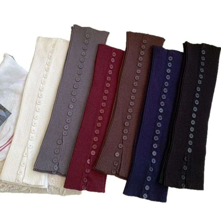 ​New Women's Button Detail Slouchy Sock Toppers Cozy Knit Leg Warmers for Layering with Yoga Pants & Boots​