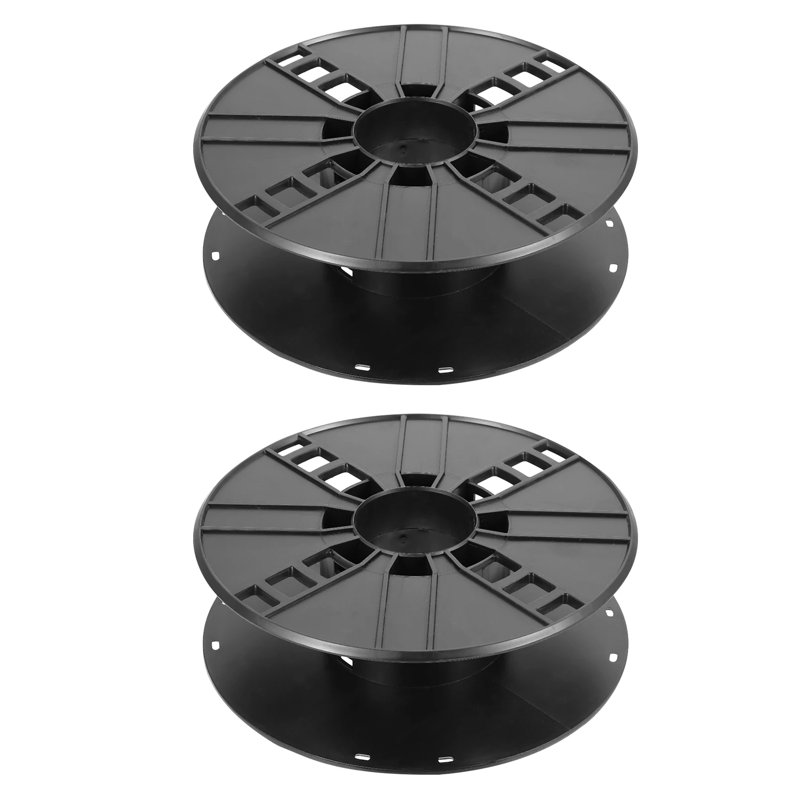 

2 Pcs Spool Pay-off Reel Wire Holder Cable Dispenser Storage Bedside Table Extension Cord Organizer Plastic Organization