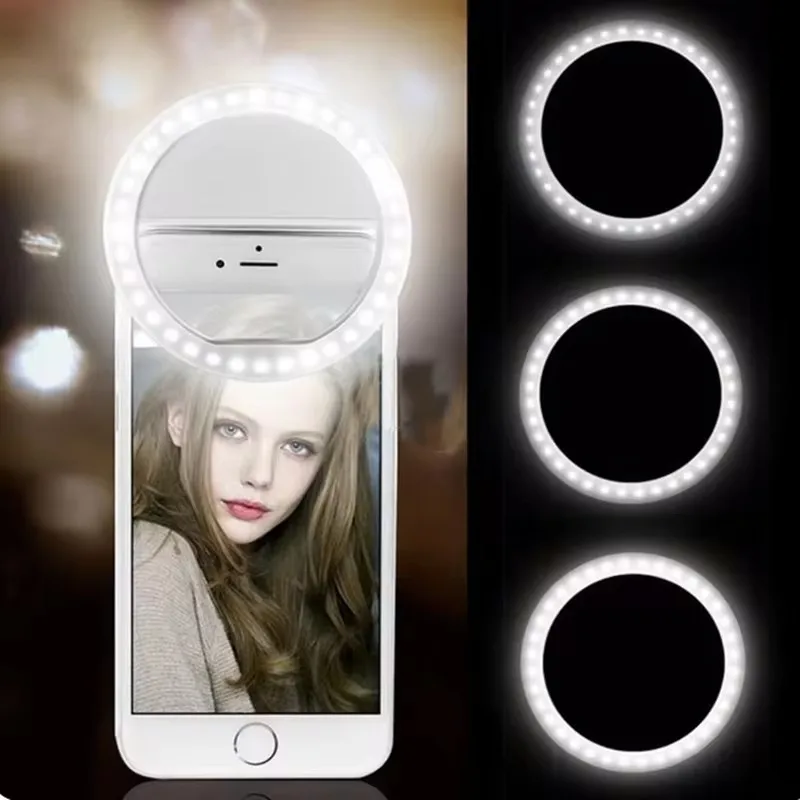 Phone light USB charge led selfie light ring light mobile phone lens led selfie lamp ring for phone selfie light